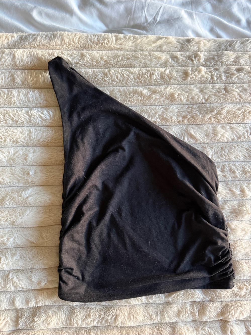 One-Shoulder Bandeau Bralette - Black